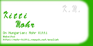 kitti mohr business card